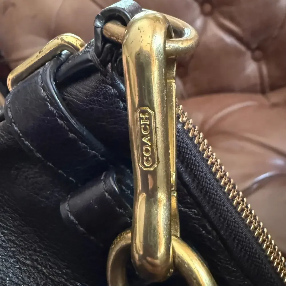 Coach Madison Sophia Black Leather Satchel Shoulder Bag 18609